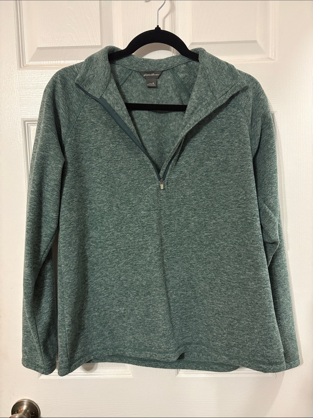 Eddie Bauer Teal Heather Quarter-Zip Pullover